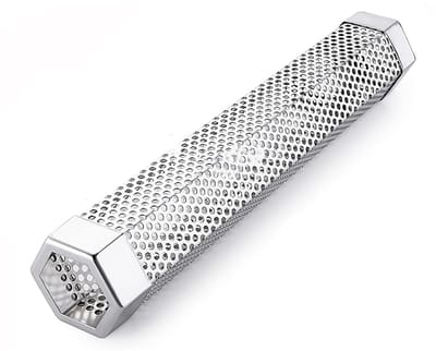 Dailygoods - Rookbuis - Rookaccessoire - 31 cm - Roestvrij staal - Rookaroma - Geschikt voor gasgrill en houtskoolbarbecue - Zilver
