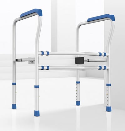 Toiletsteunen - Toiletbeugel - Veilig Toiletgebruik - In Hoogte Verstelbaar - Tot 136 Kg - Blauw