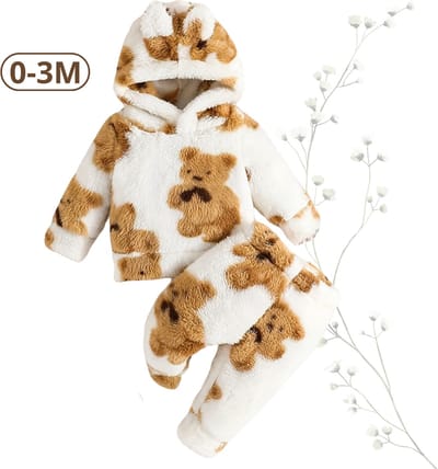 Livano Onesie Baby - Winterpak - Berenpakje - Teddy - Pakje - Jongen - Meisje - 0-3 Maanden