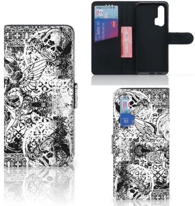 Book Case voor Telefoonhoesje met Naam Honor 20 Pro Skulls Angel