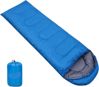 Kampeer slaapzak - Outdoor slaapzak Reis slaapzak - Kamperen en Hiken - Ruim en Warm - 205 cm - Blauw