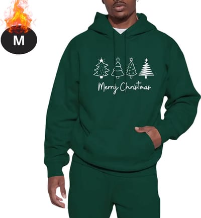 Bovista Kersttrui - Heren - Foute Kersttrui - Christmas Sweater - Kerst Sweater - Kerstboom - Christmas Jumper - Hoodie - Donkergroen - M