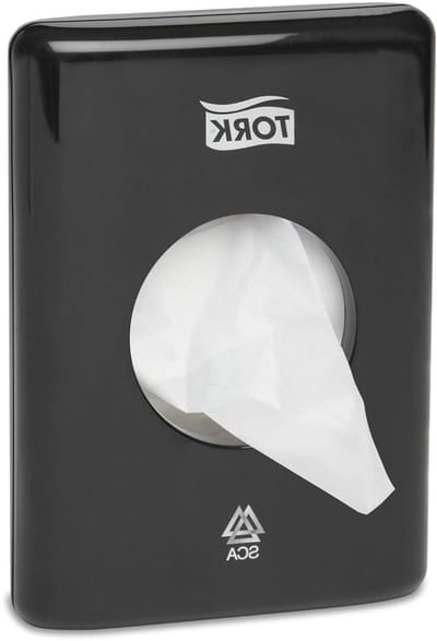 Hygienische Zak Dispenser - Afvalzakhouder Toilet - Hygiënisch Afval Verwerken - Tork Elevation Design - 8 Stuks - Zwart