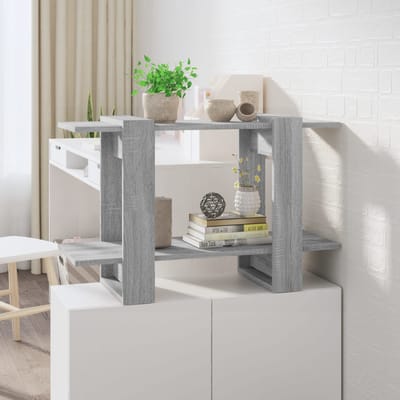 vidaXL - Boekenkast/kamerscherm - 80x30x51 - cm - grijs - sonoma - eikenkleurig
