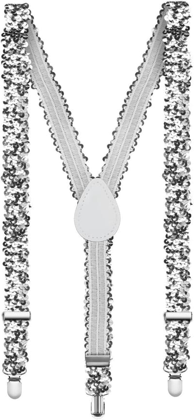 Verstelbare Y-back Suspender met Pailletten voor Mannen en Vrouwen - Feestaccessoires voor Carnaval en Kostuums