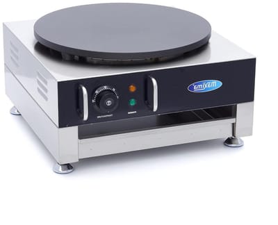Crepe Bakplaat - Pannenkoekenmaker Elektrisch - Snelle Crepes Maken - Met Beslagverdeler - 40 cm - RVS