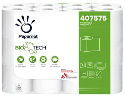 24 Rollen 2-laags Toiletpapier - Biologisch Actief en Milieuvriendelijk