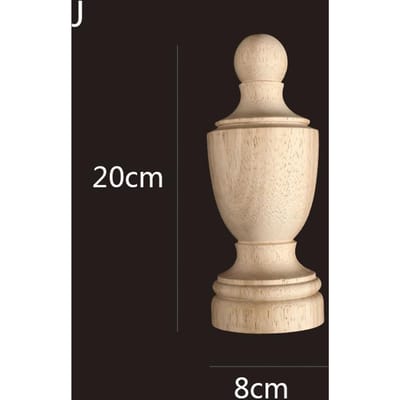 Houtsnijwerk Ark Been Circulair Houten Voet Meubels Cilindrische Bal Applicatie Kawaii Kamerdecoratie Houten Leeuw Trapdecoratie