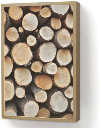 Wandlamp 40x60 cm - Oplaadbaar - Hout - Boomstammen - Textuur - Wandlampen binnen woonkamer - Slaapkamer lamp - Decoratieve nachtlamp - Vloerlamp draadloos