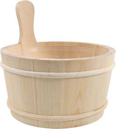 Houten sauna emmer (4 liter) met kunststof binnenemmer - Pine