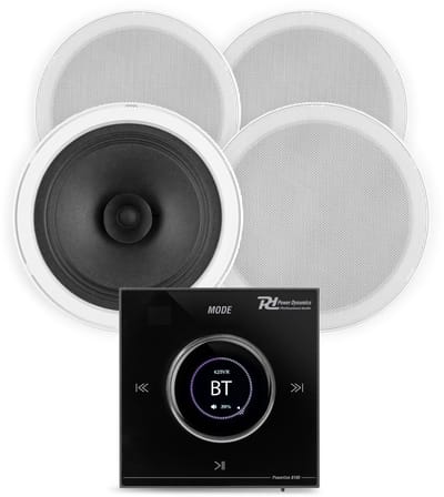 Power Dynamics badkamer speakers inbouw set - Speakers voor badkamer met Bluetooth B100B versterker