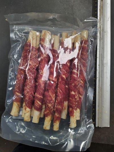Eendfilet rawhide runderhuid met eend 500gr 20cm Hondensnack