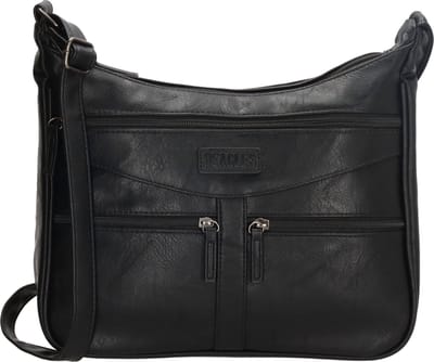 Beagles Murcia Crossbody Schoudertas Trendy Bag Handige Ritsvakken - Dames Tas - Zwart