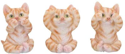 Nemesis Now - Three Wise Ginger Cats Beeldjes/figuren - Multicolours