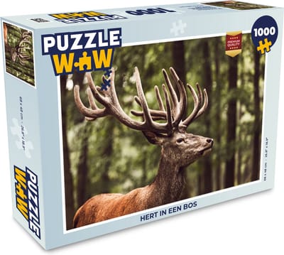 Puzzel Hert in een bos - Legpuzzel - Puzzel 1000 stukjes volwassenen