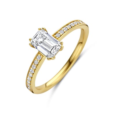 14K Geelgouden Ring met Lab Grown Diamant 1.02 ct 4035589 – F VS