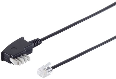 TAE-N - RJ11 telecom kabel | zwart | 20 meter