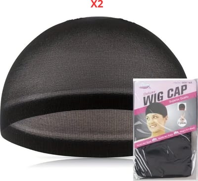 Livano Kale Kop - Kaal Hoofd - Bald Cap - Kaal - Kaal Pruik - Wig Cap - Zwart - 2 Stuks