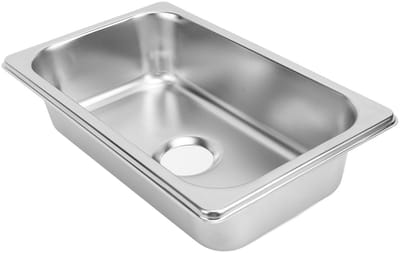 Dailygoods- Gootsteen Roestvrij Staal - Wastafel 240x135x60mm - 40mm Afvoergat - Ideaal voor Keuken/Badkamer - Efficiënt Drainage Ontwerp - Spoelbak