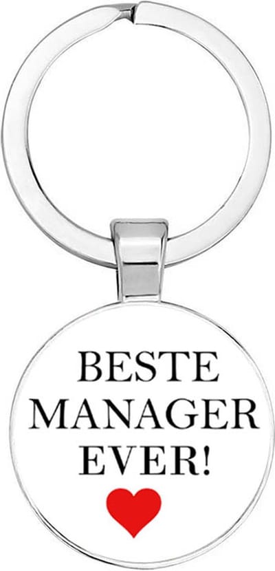 Akyol - Beste manager ever Sleutelhanger - manager - iemand die een manager is - werk - collega - baas - beste ooit - cadeau - verjaardag - kado - geschenk - gift - verrassing - welkomst cadeau - afscheidscadeau - 2,5 x 2,5 CM