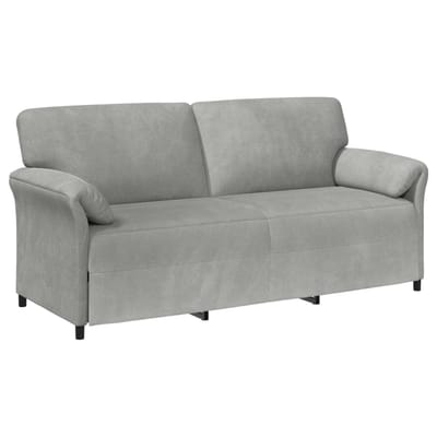vidaXL - 3-Zits - Sofa - Lichtgrijs - 198 - x - 83 - x - 95 - cm - Fluweel