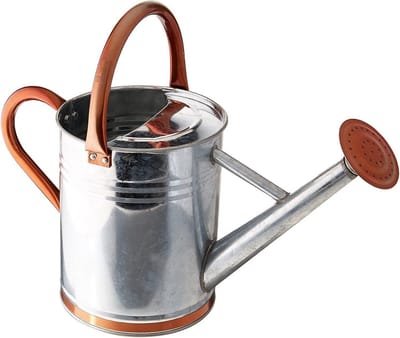 Gieter van verzinkt staal met koperen accenten - 3,8 liter