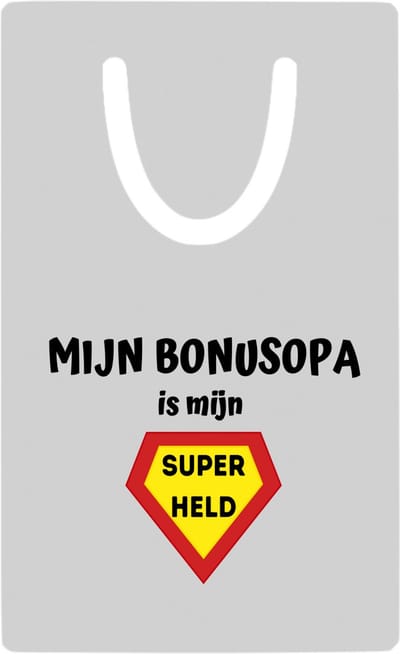Hacebo® - mijn bonusopa is mijn superheld metalen boekenlegger - Opa - super bonusopa - verjaardag - cadeautje voor opa - opa artikelen - kado - geschenk Bladwijzer boekenleggers - 7.6 cm x 5cm