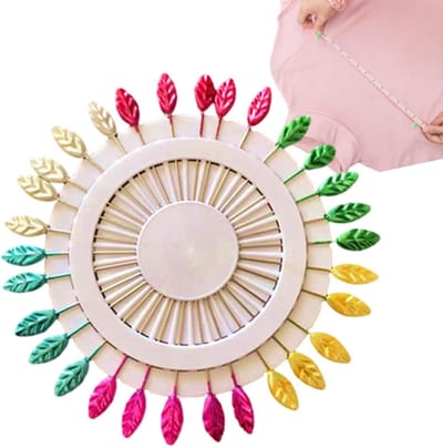 Naaispelden set - Decoratieve pinnen - Kleding projecten - Kleurrijke parelkoppen - 13x13x1.5 cm - Willekeurige kleuren