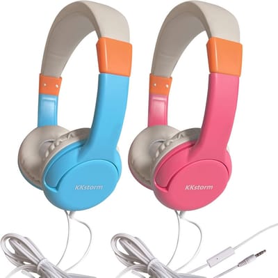 Draadloze Over-Ear Hoofdtelefoons voor Kinderen met Microfoon in Twee Verpakking