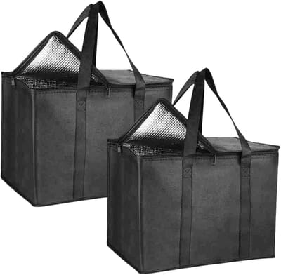Houtpellet Opbergzak - Pellet Containers - Grill Buiten Opslag - Waterdichte Stof - 38x33x25 cm - Zwart