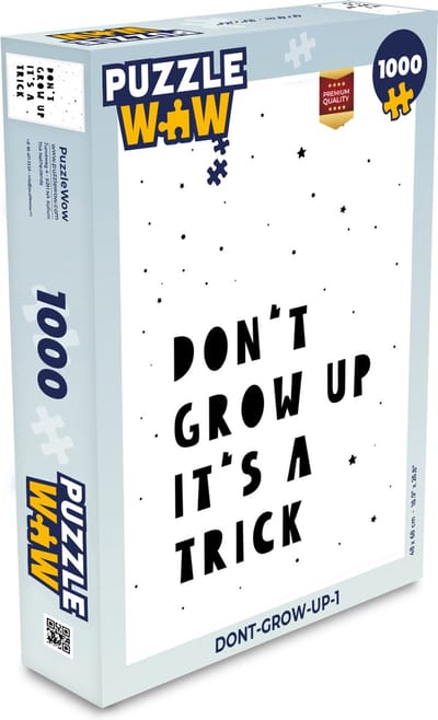 Puzzel Quotes - Don't grow up it's a trick - Baby - Sterren - Kinderen - Legpuzzel - Puzzel 1000 stukjes volwassenen