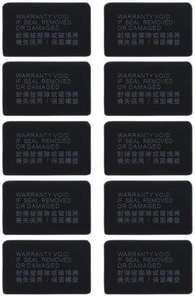 Dailygoody - Garantie Seal Stickers - 10 stuks - Bescherming voor PS4 Slim - Zwart - Reparatie en Beveiliging - Voor PS4 Slim