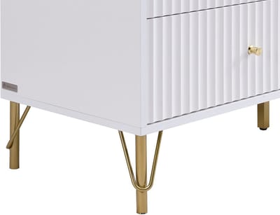 Vente-unique Commode met 6 lades - Wit - LOUREO