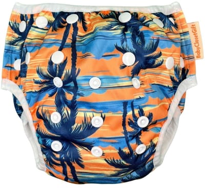 Zwemluier - Wasbaar - Baby Closet Gift - Verstelbaar - Palmtree - Meisje - Jongen - Zwemmen - Vakantie