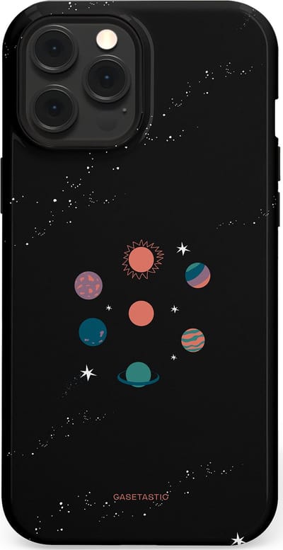 Casetastic Hoesje Geschikt voor Apple iPhone 12 Pro Max Magsafe - Stijlvolle Beschermende Duo-layer Case - Universum familie