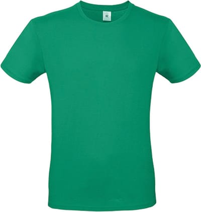 2-Pack herenshirt '150' met ronde hals B&C Collectie Kelly Groen maat XS