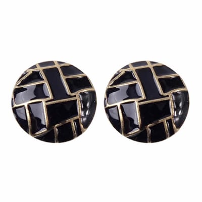 Clip oorbellen -2 cm- Laredo- zwart- metaal- geen gaatje- Charme Bijoux