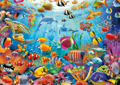 Puzzel 1000 stukjes - Legpuzzel volwassenen - Ontspannend tijdverdrijf - Premium recyclebaar karton - 70 x 50 cm - Koraalvis