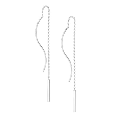 EAR IT UP - Doortrekoorbellen - Bar - Threader - 925 sterling zilver - 122 x 1,5 mm - 1 paar
