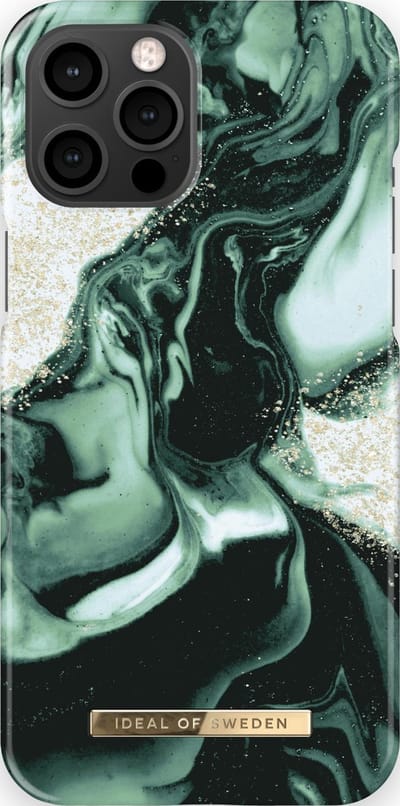 IDeal of Sweden Fashion Case iPhone 12 Pro Max Golden Olive Marble