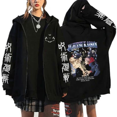 Anime Jujutsu Kaisen Fushiguro Megumi hoodies XS white