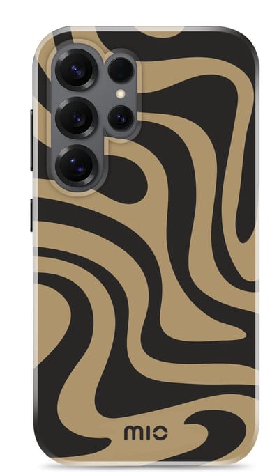 Mio by Mobilize Hoesje geschikt voor Samsung Galaxy S26 Ultra MagSafe Telefoonhoesje Hardcase | Mio by Mobilize Backcover | Geschikt voor MagSafe | Geschikt voor Draadloos Opladen met Magnetische Ring | Geschikt voor MagSafe Case - Swirl | Bruin