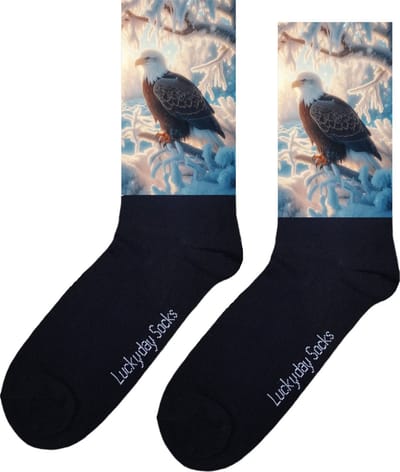 Adelaar - Opkikkertje - Winter - Grappige sokken - Valentijn cadeau - Verjaardag cadeau - Kerst cadeau - Vogel - Grappige sokken - Leuke sokken - Vrolijke sokken - Kerst sokken - Vaderdag - Moederdag - Socks maken Happy - 37-44