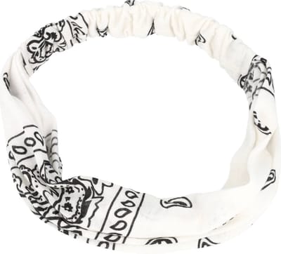 Haarsoires Haarband 3-in-1 - Paisley Print - Wit - Comfortabel Jersey - Casual & Sportief