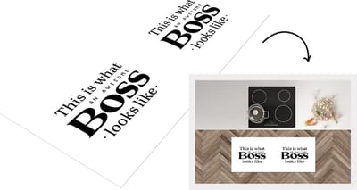 Keukenloper - Loper keuken - Baas - Werk - Quotes - 120x50 cm - Keukenloper vinyl