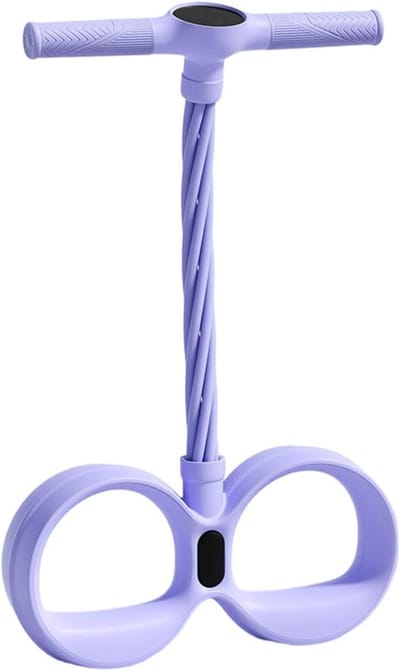 Pedaal Weerstandstrainer - Fitnessapparaat Buikspieren - Thuis Trainen - 6 Buizen Instelbaar - 60 x 29 cm - Paars