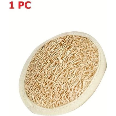 Natuurlijke Luffa Gezichtsspons Pad | Hoge Kwaliteit Exfoliërende Gezichtsscrubber voor & Gevoelige Lichtbeige | Herbruikbaar Vegan Huidverzorgingstool beige