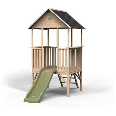 EXIT Panorama 300 Houten Speelhuis - met Glijbaan - Speelhuisje voor Buiten - FSC Hout - Kinderen