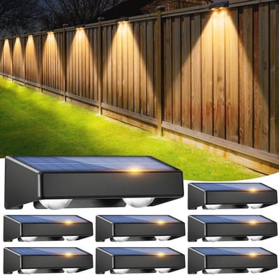 Buiten wandlampen op zonne-energie - Waterdicht, 11 lichtmodi, 8 stuks RGB lampen