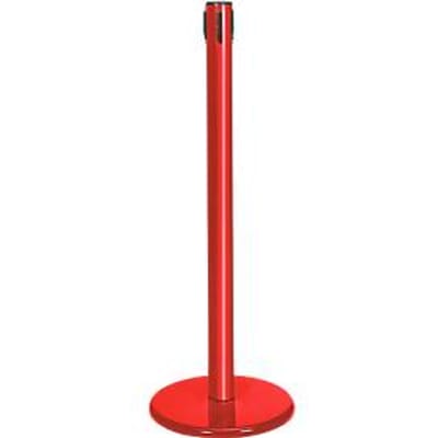 Afzetpaal GLA45, zonder trekband, H 955 mm, met lege cassette, rood